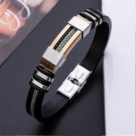 Oveallgo Sugarfirm Titanium Armbånd Rustfritt Stål Elektropletterte ArmbåndZZ10