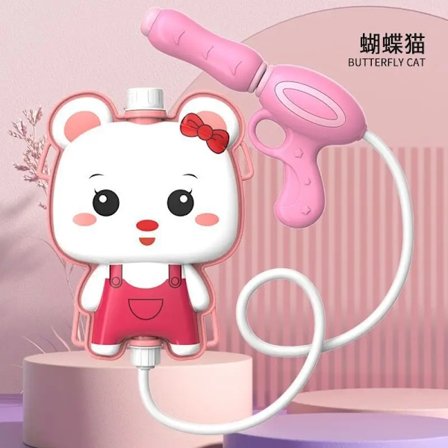 Barn Sommar Vattenpistoler Utomhus Strandleksak Poolparty Stor Kapacitet Ryggsäck Spruta Vattenpistol Tecknade Djur Vattenpistol Barn(D)