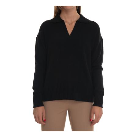 Pennyblack, Full polo shirt long sleeves Zwart, Dames, Maat:XL,Polyamide