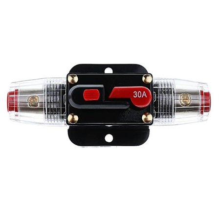 DC 12v-24v Biljud Online Manuell Återställningskretsbrytare Säkring 30 Ampere