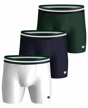 Björn Borg 3p Performance Boxer White, Green, Navy Blue