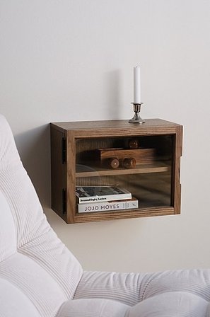 Jotex - Wandschrank Walnuss - DAFNES - Kaufe Schränke & Vitrinen bei Jotex