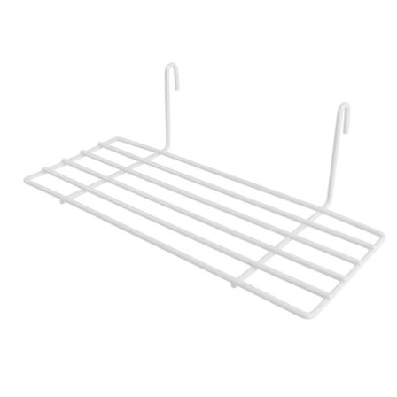 1st Grid Iron Ram Hängande Iron Ram Hylla Enkel Väggdekoration för Husdjur Papegoja Fågel Sittpinne (Vit)