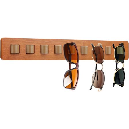 Solbriller Organizer Træ Væghængt Solbriller Opbevaring Klæbende Øje