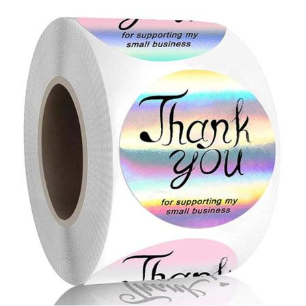 2 X 500 St Jul Xmas Stickers Roll Etikett 4 Designs Rainbow La Silver
