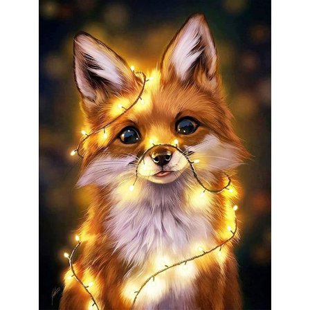 30x40cm vuxna barn 5D DIY set - räv på en garn