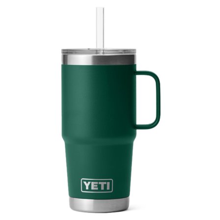 Yeti Rambler 25 Oz Straw Mug - Black Forest Green