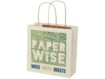 Papperspåse tvinnat handtag vit S - Lyreco - Profilsortiment - Kassar och påsar - Papperskassar