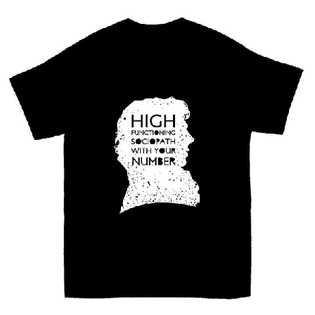 Högfungerande sociopat med ditt nummer T-shirt XXXL