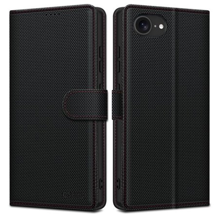 TECH-PROTECT WALLET RS IPHONE 16E BLACK/RED Tech-Protect Wallet-etui til iPhone 16e - sort