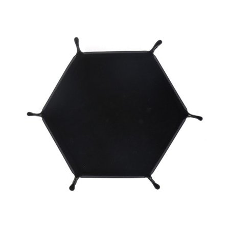 Terningbakke Læder Terning Foldbar Hexagon Bakke Terningholder Egnet