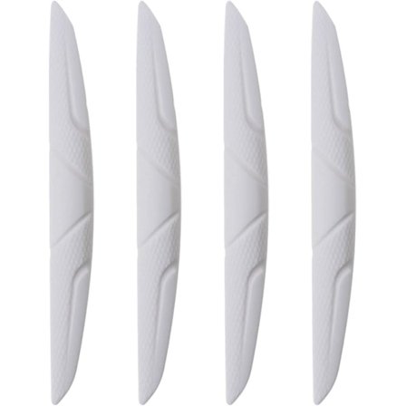 4x Vita Dörrkantsskydd i Silikon Gel, Anti-kollision, Passar De Flesta Bilar, Dörrhandtag, Bakre Speglar, Stötfångare