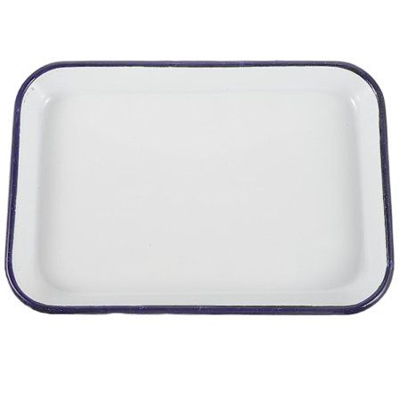 Hjemmelaget emalje bakeform rektangulær stekeform Multifunksjonell bakepanne til kjøkkenbruk