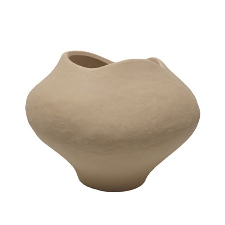 Keraaminen maljakko, beige, 26x26x20 cm