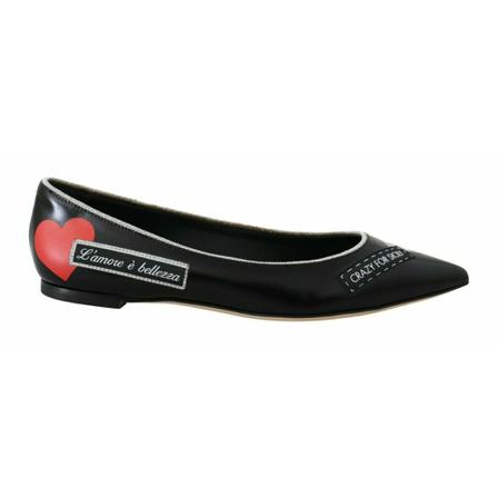 Dolce & Gabbana Ballerinas Sort, Dame Ballerina Sko, Størrelse: 36 EU