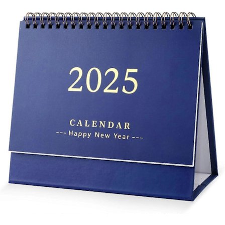 Skrivebords kalender, 2024-2025 Liten bordkalender 7.48x6.3 tommer Akademisk år Stående