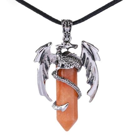 Dragon Man Kaulakoru Kuusikulmainen riipus ORANSSI - spot-myynti orange