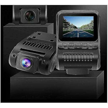 1080p Front og bak dashcam - Vidvinkel bilkamera med bevegelsesdeteksjon og G-sensor