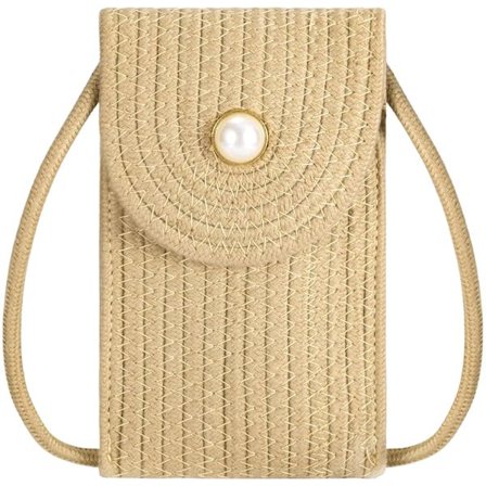 Halm Strand Skulder Håndveske Halm Vevde Vesker for Kvinner Sommer H