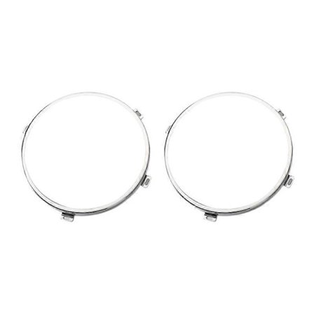 2 pcs Compatible with Jeep Wrangler Jk Tj 07-17 7 Inch Led Headlight Round Ring Mounting Bracket Compatible with Headlight Mo-Perfet Silver_tfrf