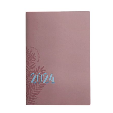 2024 Engelsk Agenda Bog Kalenderbog PINK