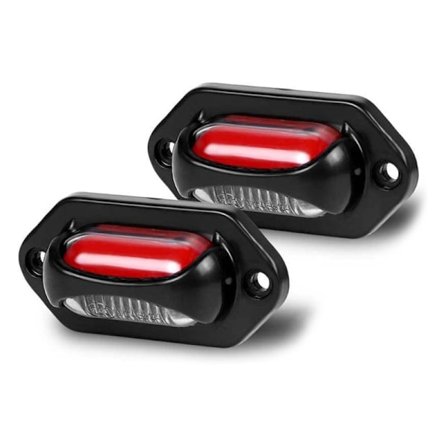 1 par 12V 24V bil LED registreringsskylt Bakre bakljus Vattentät licenslampa