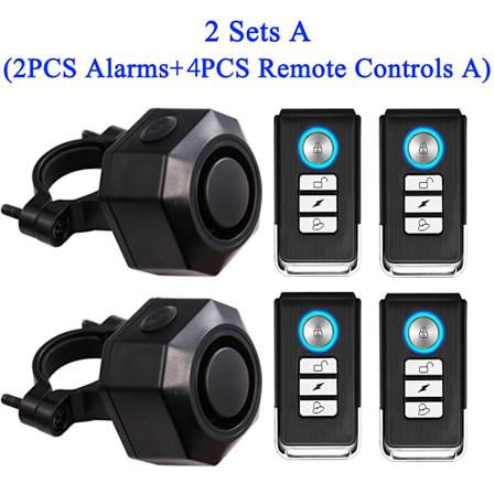 Wsdcam USB Genopladelig Cykelalarm Tyverisikring Sikkerhedsalarmer til Trådløs Alarm Fjernbetjening Motorcykel Cykel Advarsels Klokke H