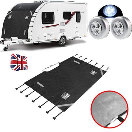 Universal Rv Bil Caravan Front Towing Protector Cover Led Lys Skærm Guard