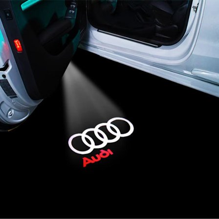 2 st Passar Audi Audi välkomstljus A4LA5A6L atmosfäriskt ljus A7A8LQ3Q5Q7 dörr laserprojektion skuggljus, stil 4