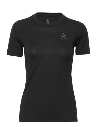 Odlo W Crewneck Ss Merino 200 Base Layer Tops Svart Odlo