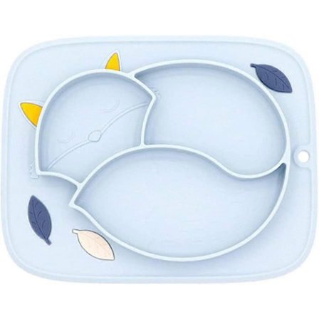 Silikone middagstallerkener til børn med sektioner, børnetallerkener opdelt, skridsikker silikone sugekop YBF