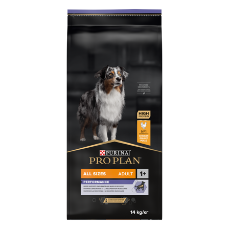 Purina Pro Plan - Adult Performance All Sizes Tørrfôr for voksne hunder 14 kg - Hund - Hundefôr & hundemat - Tørrfôr for hund - ZOO.no