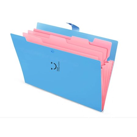 Udvidelig mappe, A4-papirlommer harmonikadokumenttaske Organizer Punge Filer Mapper med spænde Kompatibel med skolekontor, 5 lommer