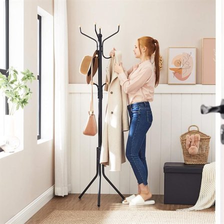 Frittstående klesstativ i metall - Svart