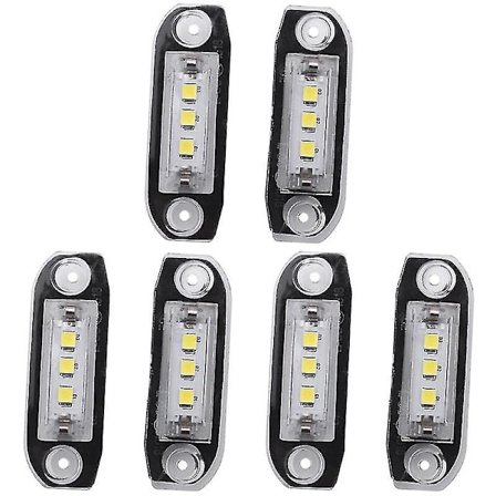 6 kpl LED-rekisterikilven valot S80 Xc90 S40 V60 Xc60 S60 C70 V50 Xc70 Musta