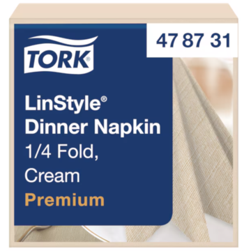 Servett Linstyle Tork Creme 1/4