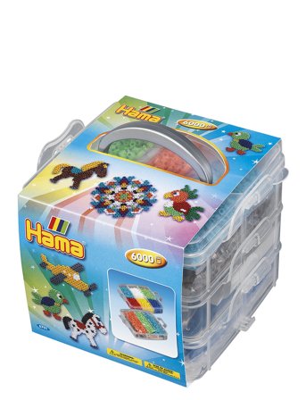 Hama Midi Small Storage Box Midi 6000 Pcs Toys Creativity Drawing & Crafts Craft Pearls Multi/patterned Hama