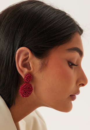 BY JOLIMA Sanremo Earring Wine Red Vaatteet