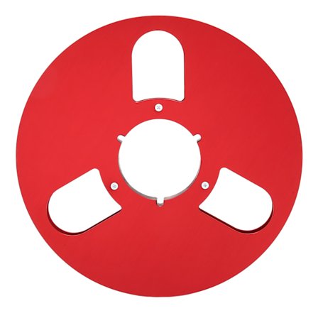 1/4 10 tommers tom spole i aluminiumlegering med 3 hull, åpen spolelydbånd, tom spole, åpningsmaskindel for TEAC, rød