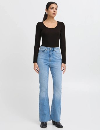 ICHI Ihzola Plain Ls - Black - XS