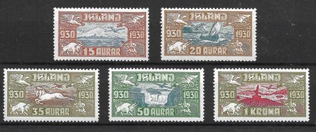 Island 1930 - AFA 142-146 - Ubrugt