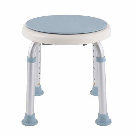 Duschpall för vård, rundad yta, med svängbar sits