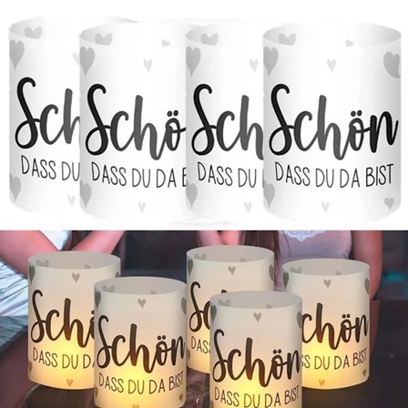 16 st svart lykta fisk nattvardsdekoration, minilykta ljusöverdrag