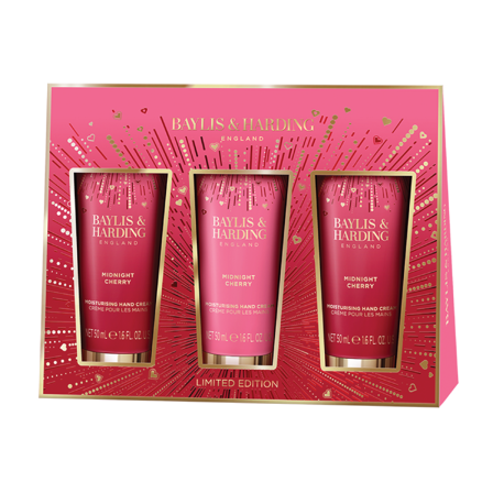 Baylis & Harding Midnight Cherry Hand Cream Trio Gift Set, 1 sett