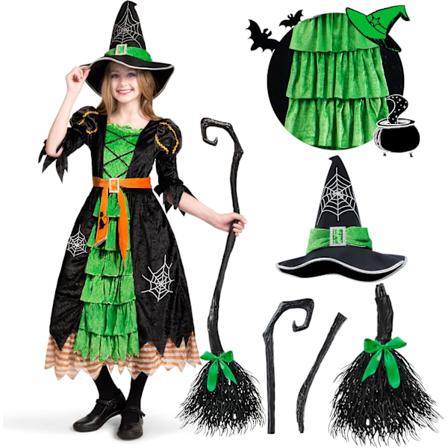 Saga H xa S t H xa Kostym Deluxe Set med Hatt f r Flickor Small (5-7 yrs) gR N gR N