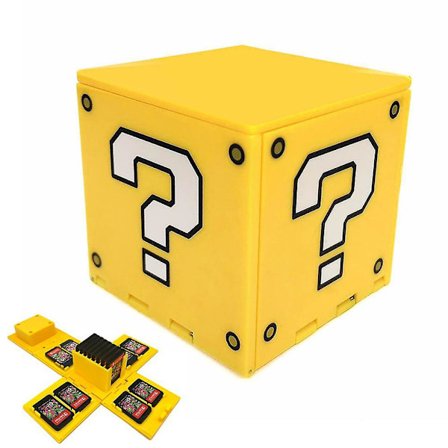 Spilloppbevaringsboks for Nintendo Switch-spillkort 16 kortspor Kubeboks Sammenleggbar