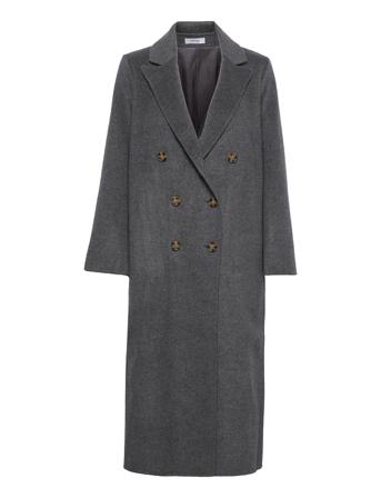 Antonia Double Butt D Long Coat Black Marville Road
