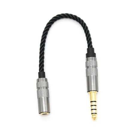 Hifi 4.4mm tasapainotettu kuuloke-adapterikaapeli 4.4 Xlr 4-napainen uros naaras kulmassa