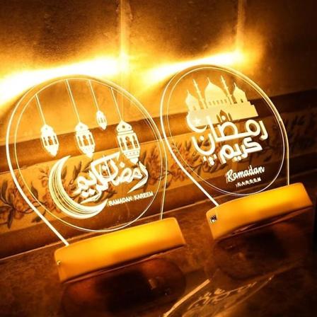 Ramadan Eid Natlys Mubarak Måne Slot Lampe Islamisk