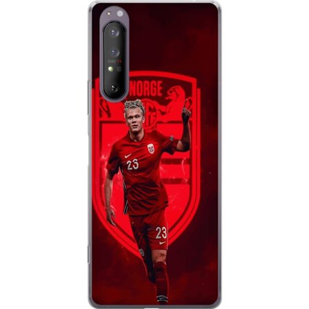 Kompatibelt Mobildeksel til Sony Xperia 1 II Erling Haaland Manchester City Norge fotball målmaskin angriper sterk fysikk fart og kliniske avslutninge
